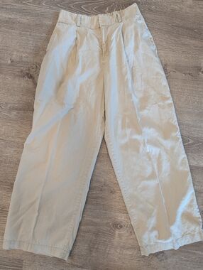 Cotton/Lenin Uniqlo Wide-Leg Trousers